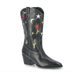 No Boundaries Women's Black Western Memory Foam Boots Size 7